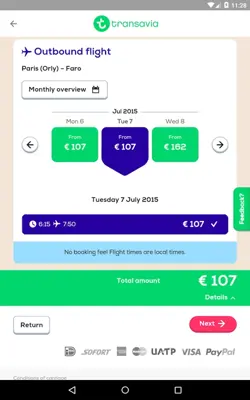 Transavia android App screenshot 0