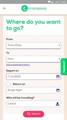 Transavia android App screenshot 4